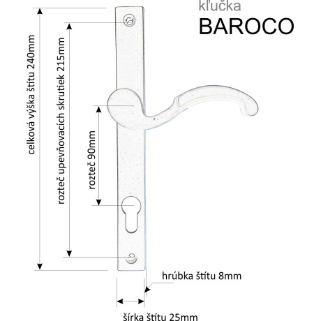 BAROCO kľučka + guľa