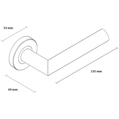 NOVA kľučka nerez okrúhly štít