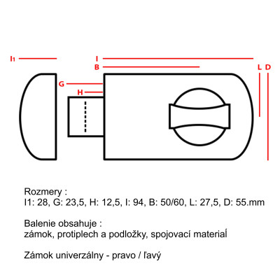 Zámok vrchný hnedý Zámok vrchný hnedý