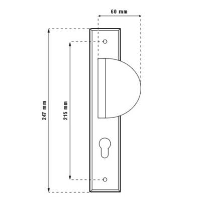 MAJA kovanie do vchodových dverí bronz