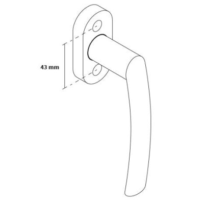 PROXIMA okenná kľučka nerez PROXIMA okenná kľučka nerez
