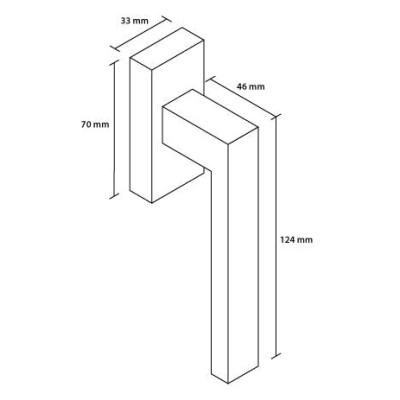 TOPAZ okenná kľučka nerez KOT TOPAZ okenná kľučka nerez KOT