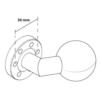 JOVI O kľučka + guľa nerez