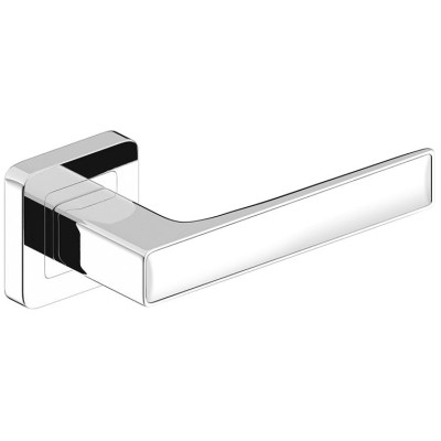 DECO kľučka chróm + dekor biely mat.