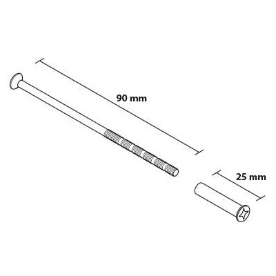 Montážne skrutky spojovacie 110mm bronz ZP2