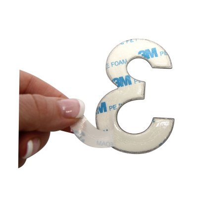 Číslica "3" 75mm nerez Číslica "3" 75mm nerez