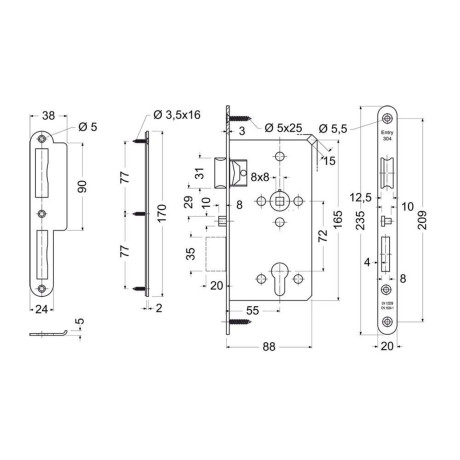 Smart Handle H.02 inteligentná kľučka SET C + zámok