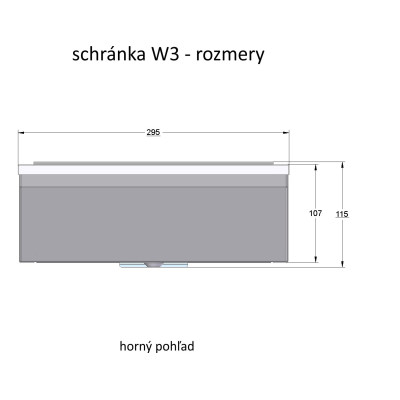 W3 poštová schránka medený antik