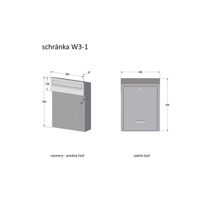 W3 - 1 poštová schránka RAL9006 W3 - 1 poštová schránka RAL9006