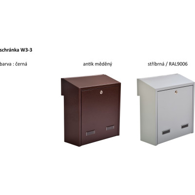 W3 - 3 poštová schránka RAL9006