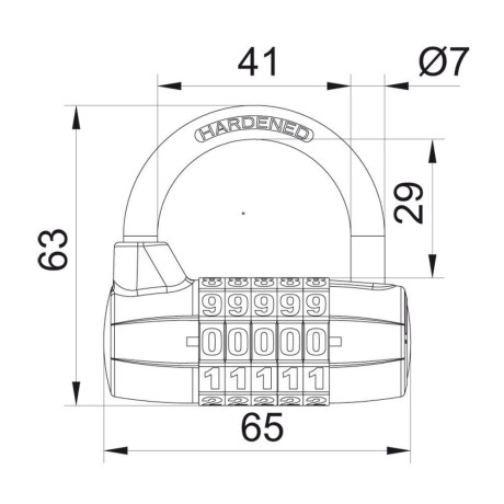 RV.250003.CRV visiaci zámok kódový