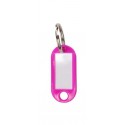 Műanyag kulcscímke egyoldalas / szett 50db rózsaszín / RJ.48.RUZ.50KS