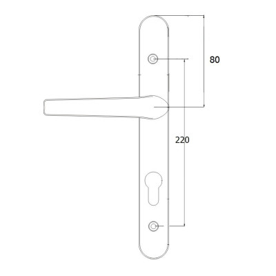 DIANA P kľučka na plastové dvere