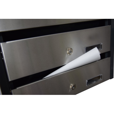 M39/6 N modulos postaláda dőlt RAL7016 + rozsdamentes M39/6 N modulos postaláda dőlt RAL7016 + rozsdamentes