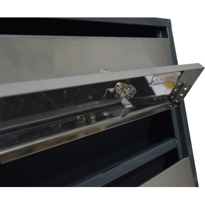 M39/6 N modulos postaláda dőlt RAL7016 + rozsdamentes M39/6 N modulos postaláda dőlt RAL7016 + rozsdamentes