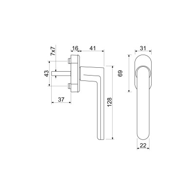 RHW.TIKTAK.F9016 kilincs műanyag ablakra