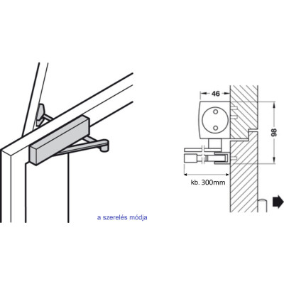 TS4000 karos ajtócsukó ezüst