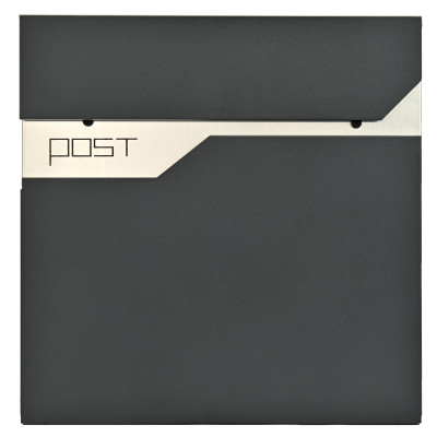 D3693 postaláda fekete + rozsdamentes