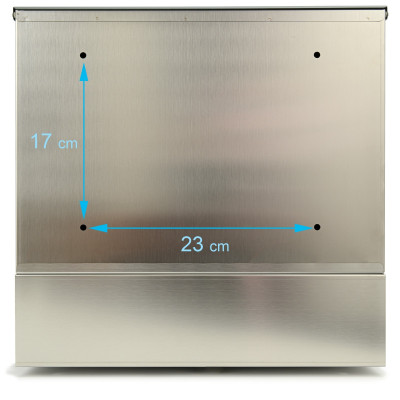 D3693 postaláda fekete + rozsdamentes