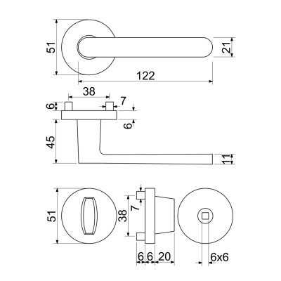 RK.K16.COMO.WC.CE kilincs