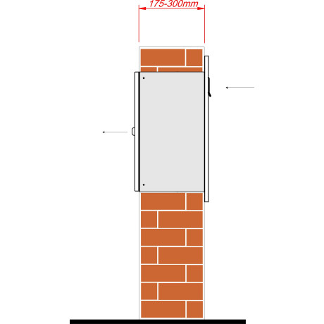 S10 beépíthető postaláda RAL9006 + rozsdamentes