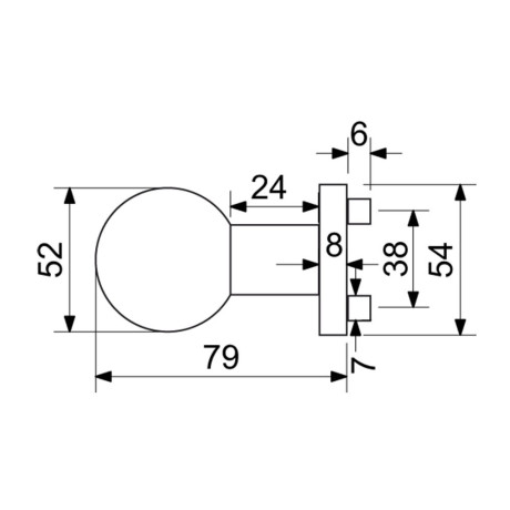 RK.KNOB.01.FIX.CE ajtógomb