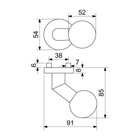 RK.KNOB.02.FIX.CE ajtógomb