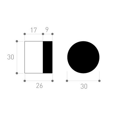 Nástenný doraz na dvere nerez + čierna