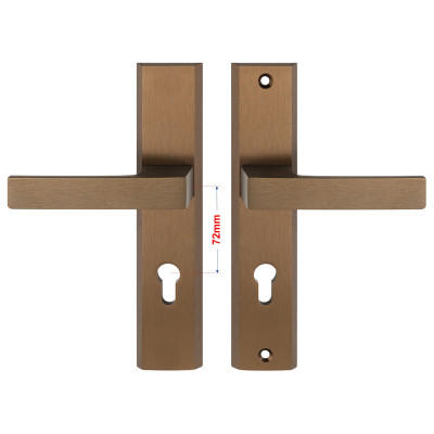 TOTAL bejárati ajtó kilincs bronz 72mm bal T72PL