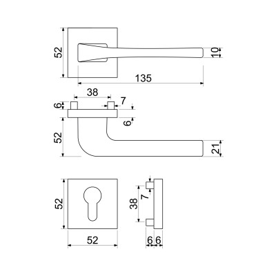 RK.C36.CORTINA.PZ.ANT kilincs RK.C36.CORTINA.PZ.ANT kilincs