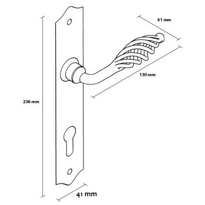ROYAL kľučka do brány čierna