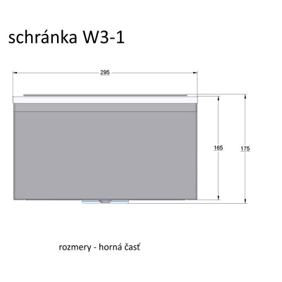 W3 - 1 postaláda antracit