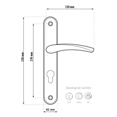 IDEA C BB 72mm kilincs