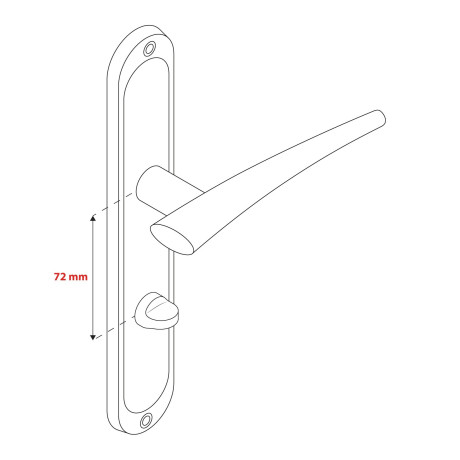 IDEA C WC 72mm kilincs