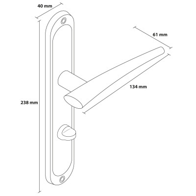 IDEA C WC 72mm kilincs