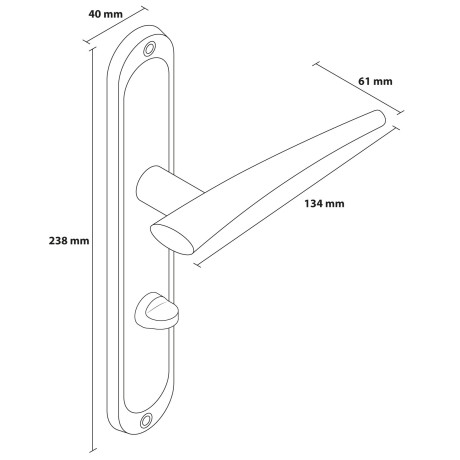 IDEA C WC 72mm kilincs