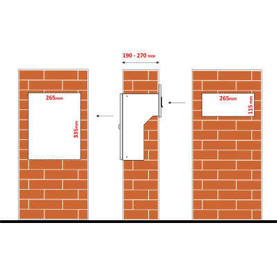 S9 T beépíthető postaláda rozsdamentes + RAL9006 S9 T beépíthető postaláda rozsdamentes + RAL9006