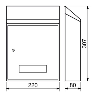BK.33 poštová schránka biela