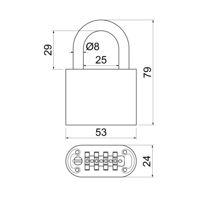 RV.02.CRN számkódos lakat RV.02.CRN számkódos lakat