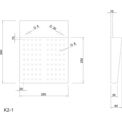 K2-1 reklámanyagtartó antracit