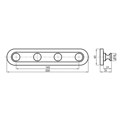 IGOR fogas 4 akasztós króm IGOR fogas 4 akasztós króm