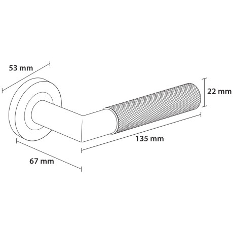 CORSA kilincs rozsdamentes CONO