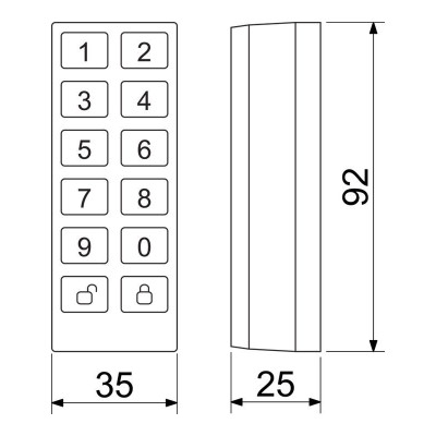 DM.KEYPAD.01 billentyűzet digitális motorhoz