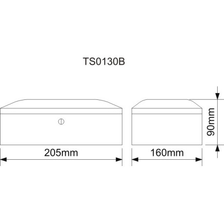 TS130B 205x160x90mm pokladnička