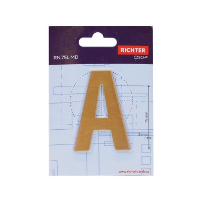 RN.75L.MD betű "A" 75mm réz RN.75L.MD betű "A" 75mm réz