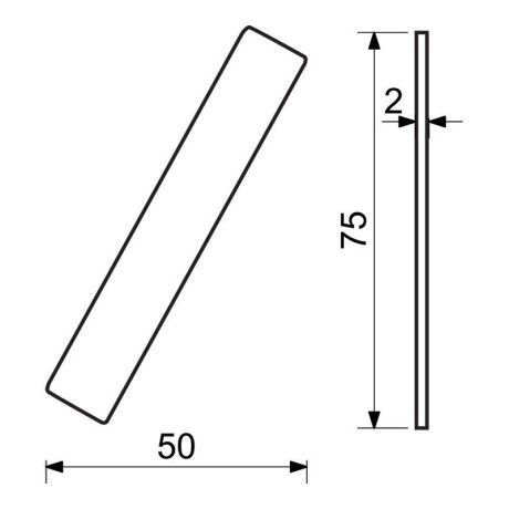 RN.75L.MD perjel "/" 75mm réz