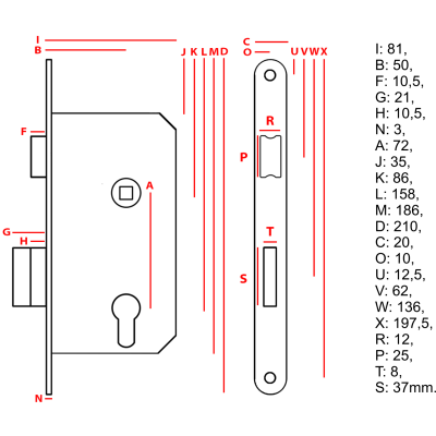 Zámok zadlabací Z081