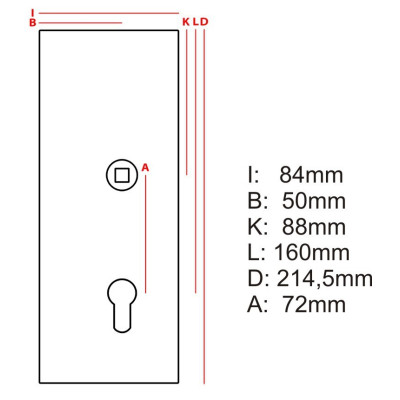 Kapsa zámku široká + zadlabací zámok 