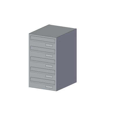 MO 30/5 kétoldalas modulos postaláda RAL7040 MO 30/5 kétoldalas modulos postaláda RAL7040