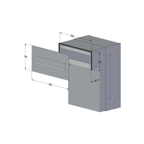 S20 beépíthető postaláda antracit